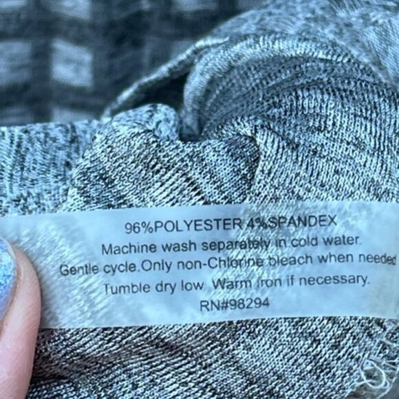 TO Thomas & Olivia Women's Top Long Tunic Silver Gray Long Sleeve Plus Size 3X - Picture 10 of 10